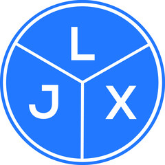 LJX letter logo design on White background. LJX creative Circle letter logo concept. LJX letter design. 
