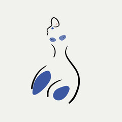 illustration of a woman line art design icon