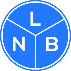LNB letter logo design on White background. LNB creative Circle letter logo concept. LNB letter design. 