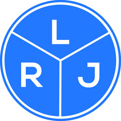 LRJ letter logo design on White background. LRJ creative Circle letter logo concept. LRJ letter design. 