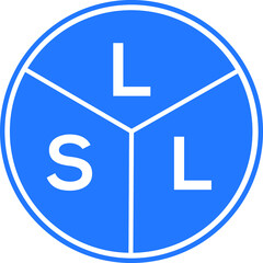 LSL letter logo design on White background. LSL creative Circle letter logo concept. LSL letter design. 
