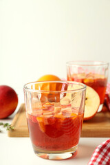 Concept of drink with Sangria, space for text