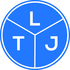 LTJ letter logo design on white background. LTJ creative circle letter logo concept. LTJ letter design. 