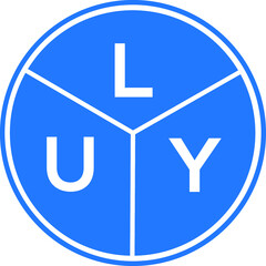 LUY letter logo design on white background. LUY  creative circle letter logo concept. LUY letter design.