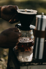 Coffe drop from a v60 filter