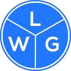 LWG letter logo design on white background. LWG  creative circle letter logo concept. LWG letter design.