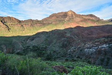 promontorio gran canaria verso il monumento simbolo roque nublo