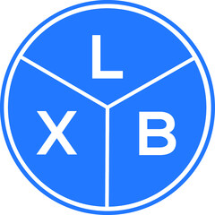 LXB letter logo design on white background. LXB  creative circle letter logo concept. LXB letter design.