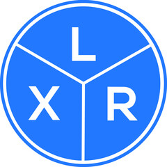LXR letter logo design on white background. LXR  creative circle letter logo concept. LXR letter design.