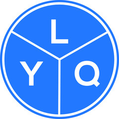 LYQ letter logo design on white background. LYQ  creative circle letter logo concept. LYQ letter design.