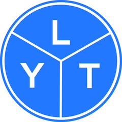 LYT letter logo design on white background. LYT creative circle letter logo concept. LYT letter design.  