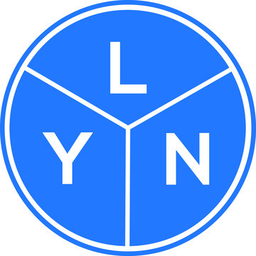 LYN letter logo design on white background. LYN  creative circle letter logo concept. LYN letter design.