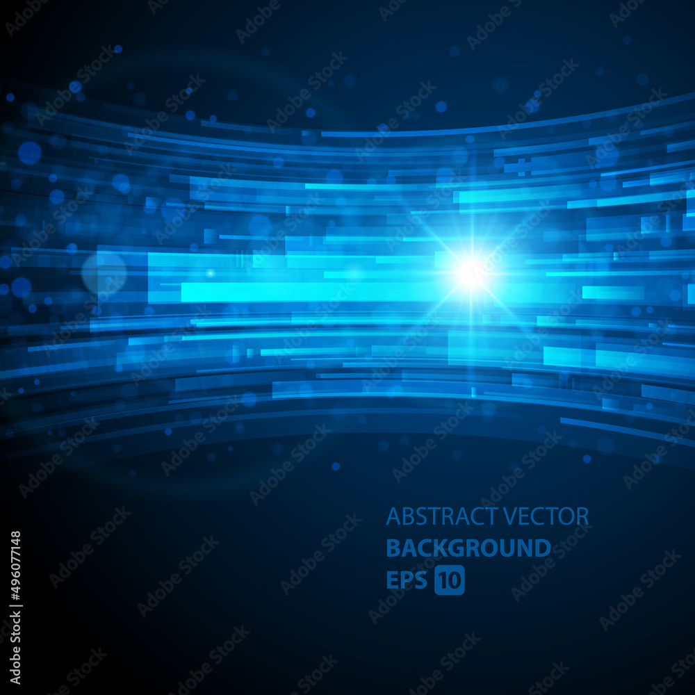 Canvas Prints abstract digital technology bright lines and lens flare effect