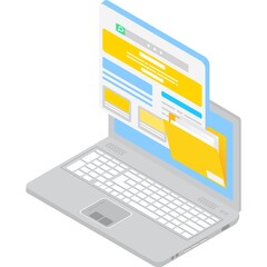 Computer file folder vector icon pc archive