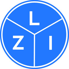 LZI letter logo design on white background. LZI creative circle letter logo concept. LZI letter design. 