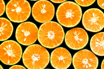 background of orange slices
