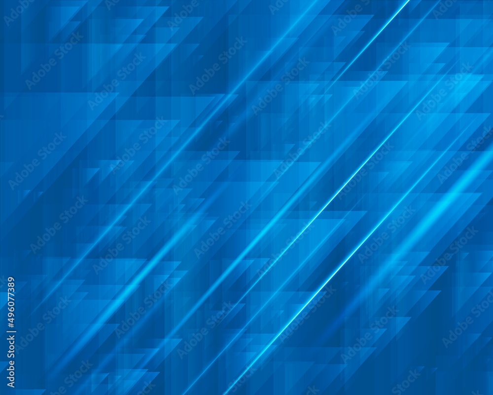 Wall mural abstract digital technology bright triangles motion design vector background