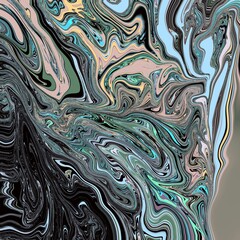 Fototapeta premium Liquid Swirl abstract geometric colorful texture with random wavy shapes and lines in light and dark colors