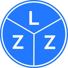 LZZ letter logo design on white background. LZZ  creative circle letter logo concept. LZZ letter design.