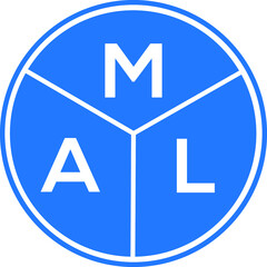 MAL letter logo design on white background. MAL  creative circle letter logo concept. MAL letter design.