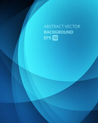 Abstract blue smooth twist light lines vector background. Trendy modern design template.