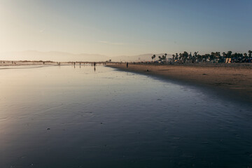 sunset on venice beach