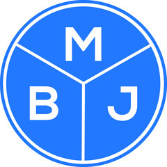 MBJ letter logo design on white background. MBJ  creative circle letter logo concept. MBJ letter design.