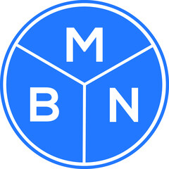 MBN letter logo design on white background. MBN  creative circle letter logo concept. MBN letter design.