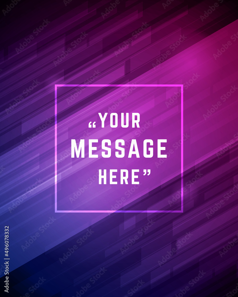 Wall mural vector abstract technology lines background and place for quote message sign.