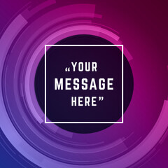 Vector abstract technology lines background and place for quote message sign.