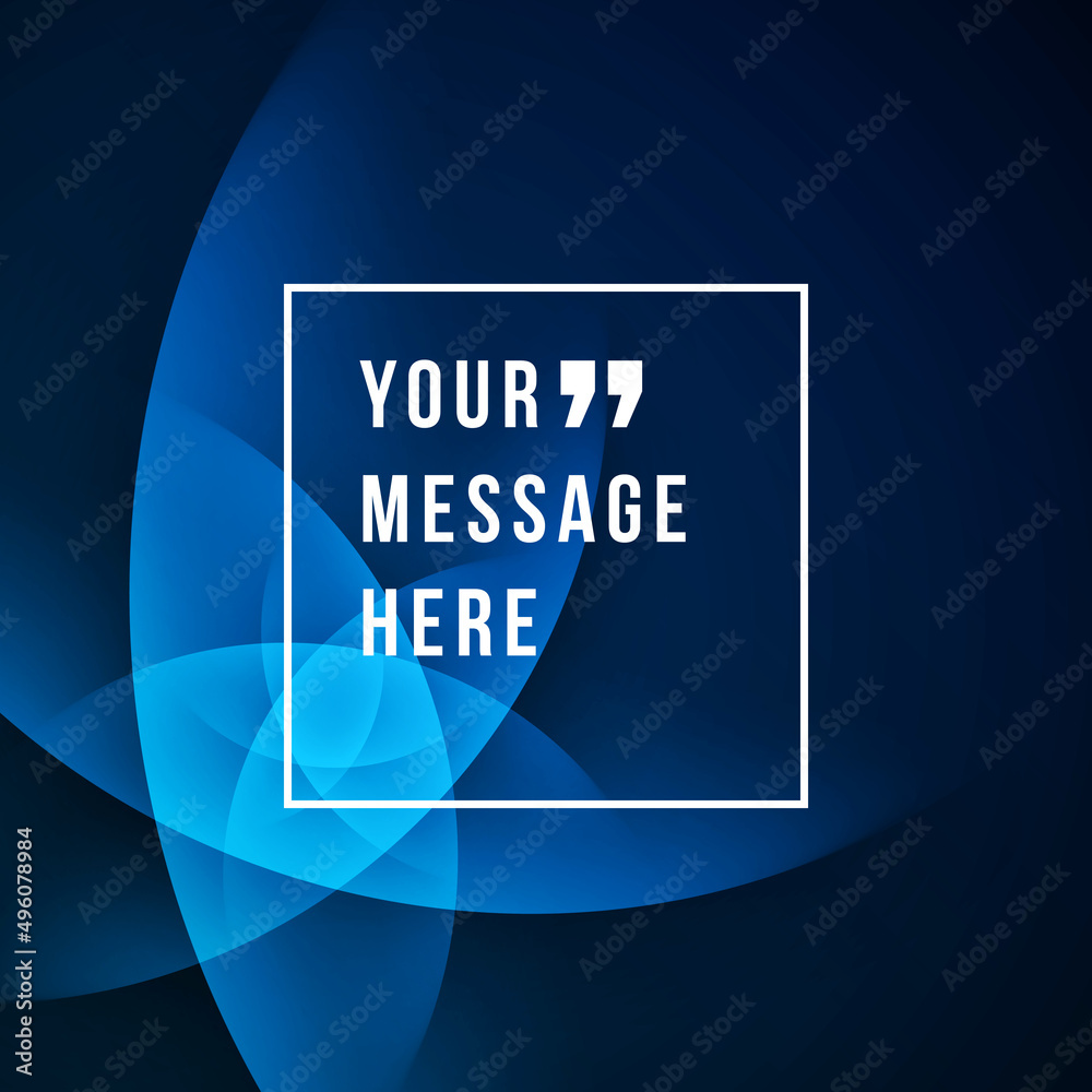 Wall mural vector abstract smooth light lines background and place for quote or saying message sign vector illu