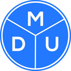 MDU letter logo design on white background. MDU  creative circle letter logo concept. MDU letter design.