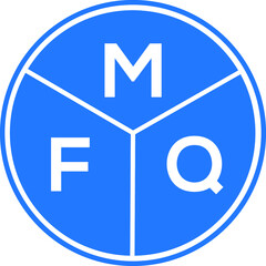 MFQ letter logo design on white background. MFQ  creative circle letter logo concept. MFQ letter design.