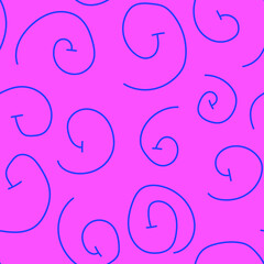 Fototapeta premium Seamless pattern with chaotic freehand curly lines