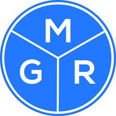 MGR letter logo design on white background. MGR  creative circle letter logo concept. MGR letter design.