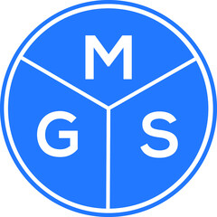 MGS letter logo design on white background. MGS  creative circle letter logo concept. MGS letter design.