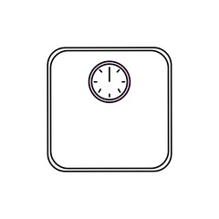 Floor scales. Simple vector illustration. Symbol, icon on a white background.