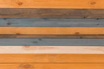 Colored horizontal lines striped wooden boards design wood texture plank background