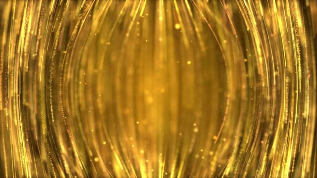 Luxury golden particle rains is a spectacular motion. The shining golden particles of rain continue to fall, Use it for awards, nomination for the award ceremony, party celebrations and stage show.