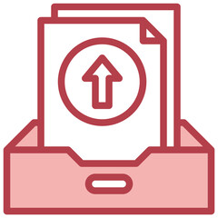 SEND red line icon,linear,outline,graphic,illustration