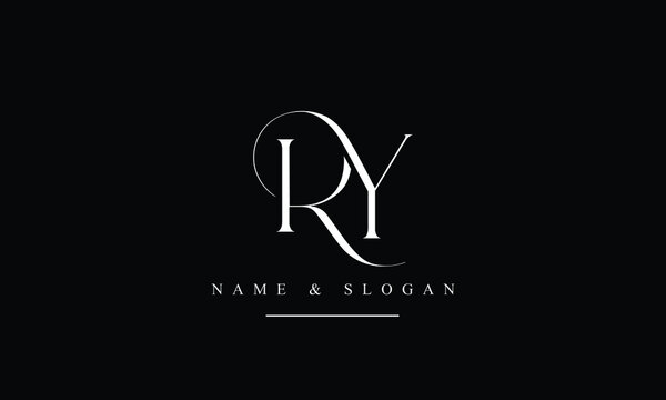 RY, YR, R, Y abstract letters logo monogram