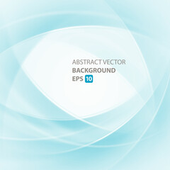 Abstract light blue smooth light lines vector background. Trendy modern design template for banner or poster