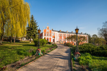 Spring scenery of Dominican Monastery. Lutsk, Ukraine