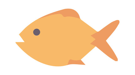Cute Sea Fish Icon. Vector illustration