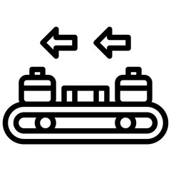 CONVEYOR line icon,linear,outline,graphic,illustration