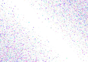 Carnival Tinsel. Luxury Foil. Neon Effect. Disco Abstract Illustration. Kaleidoscope Confetti. Blue Shiny Glitter. Laser Flyer. Surreal Art. Violet Carnival Tinsel