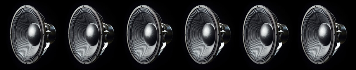 High-end loudspeakers. Music Studio speakers. Sound system for sound recording studio. Professional...