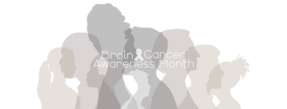 Brain Cancer Awareness Month banner.	