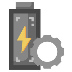 BATTERY flat icon,linear,outline,graphic,illustration