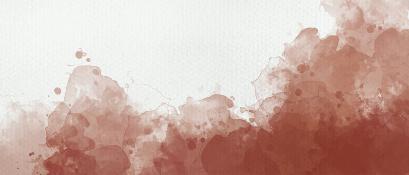 Hand painted brown and white color with watercolor texture abstract background	
